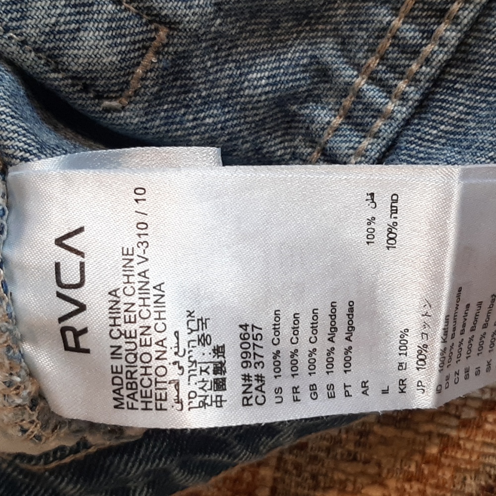 RVCA Hight Waisted Crop Jeans Size 27 - Picture 5 of 12
